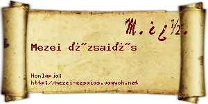 Mezei Ézsaiás névjegykártya